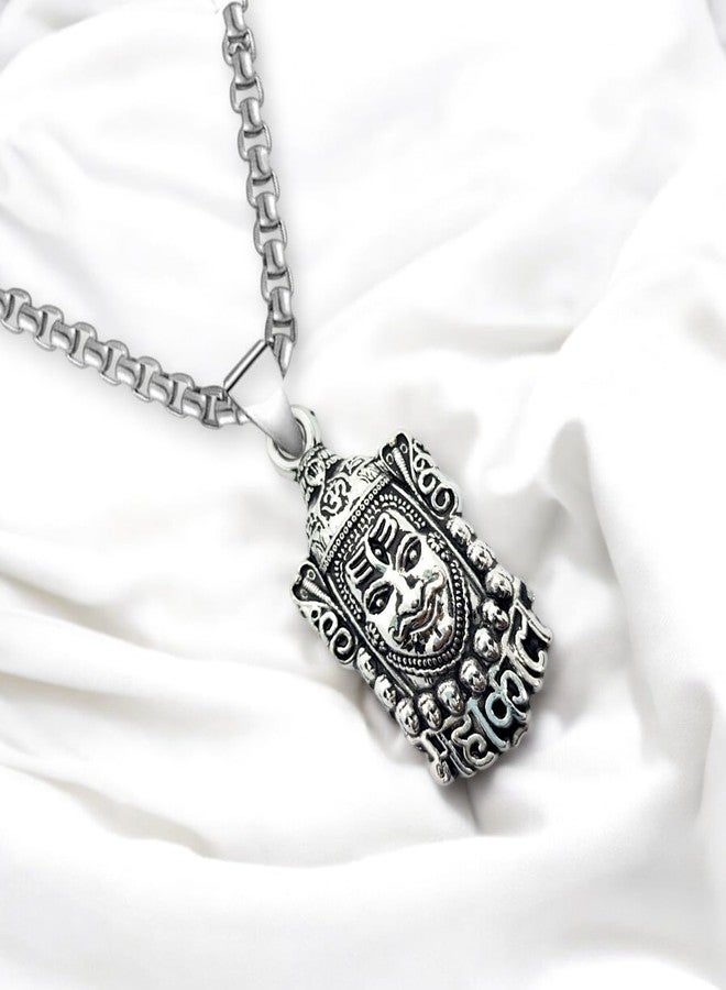 Elleva Mahadev Locket with Mahakal Bracelet Adjustable for Man & Women | Religious Jewellery Birthday Gift for Men and Boys Anniversary Gift for Husband, Set of 2 (Pack of1) - Image 2