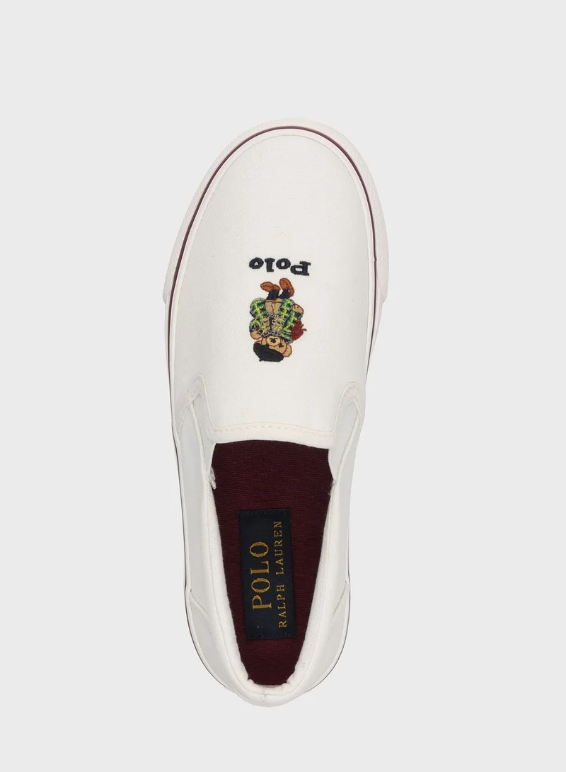 POLO RALPH LAUREN Youth Keaton Slip On Bear  Loafers