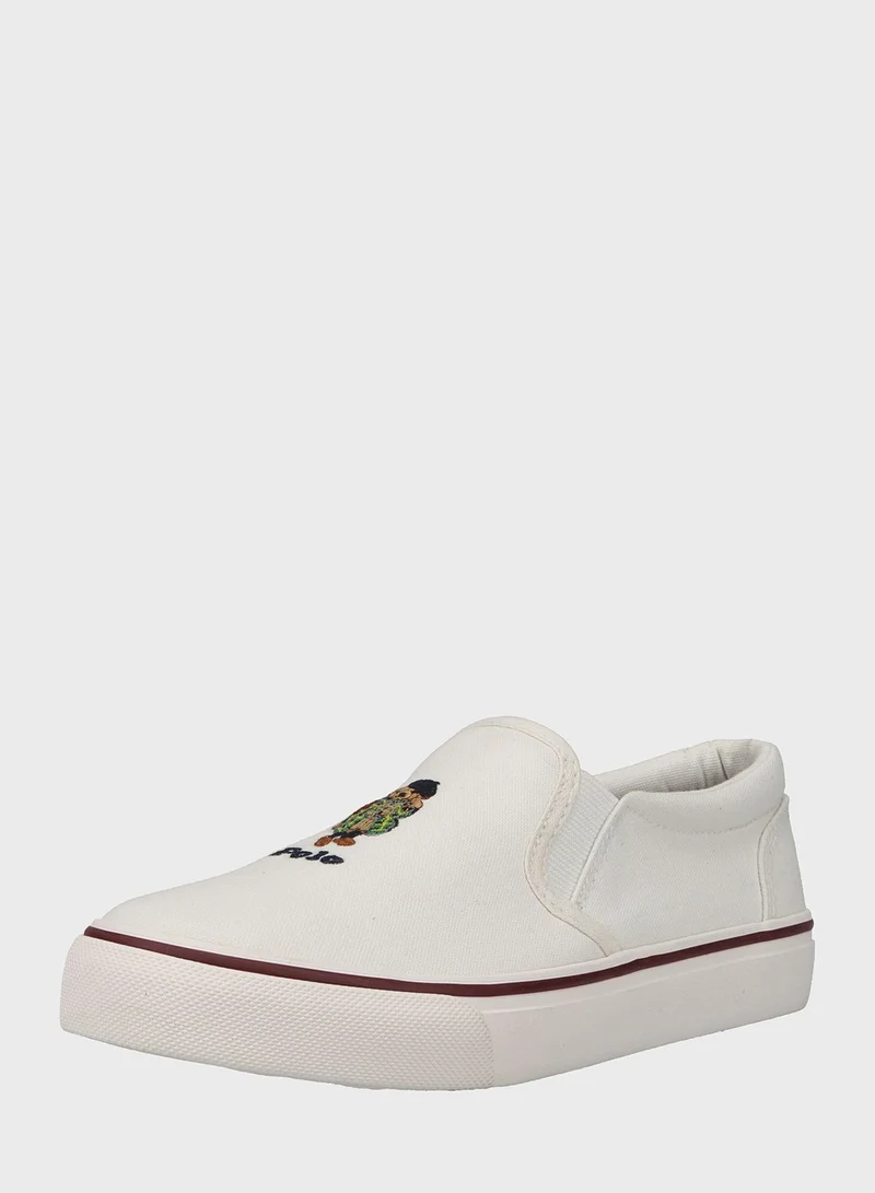 POLO RALPH LAUREN Youth Keaton Slip On Bear  Loafers