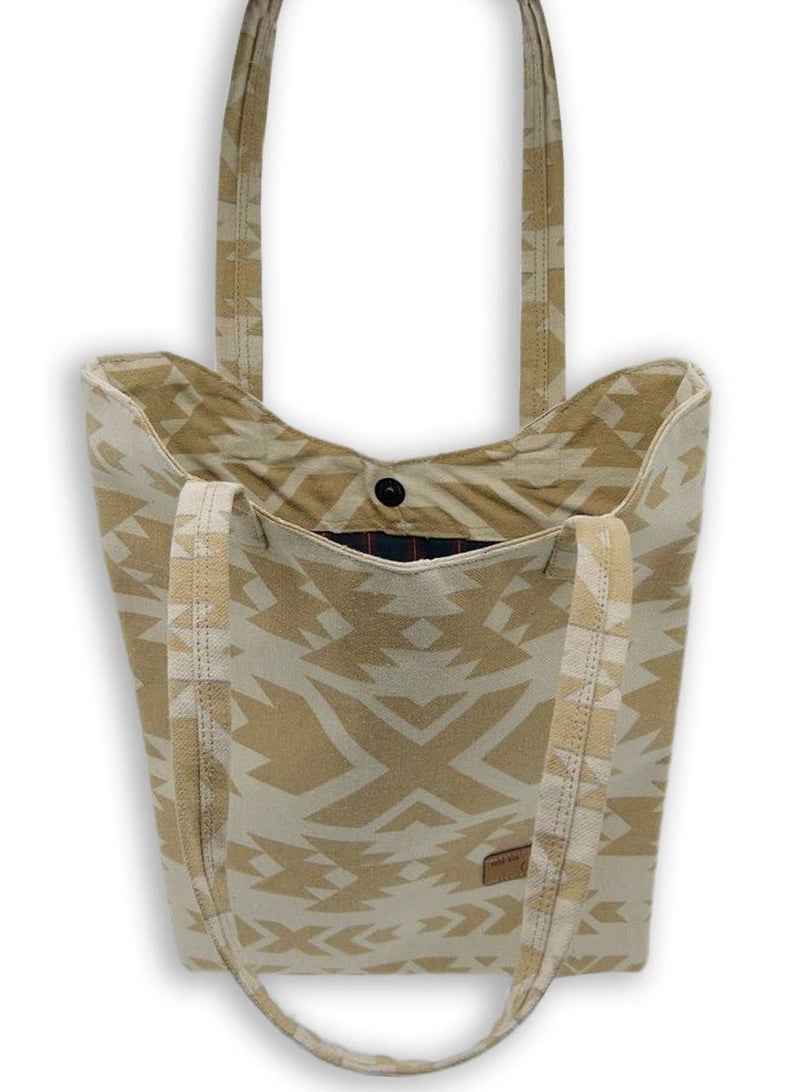 Gharibo Bags casual printed linen tote bag W230010C - Image 3