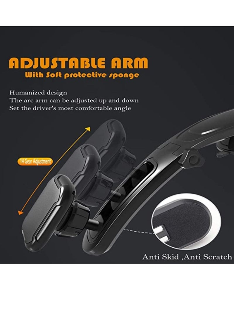 حامل عالمي للهاتف المحمول في السيارة، قابل للدوران 360 درجة، حامل للهاتف الخلوي متوافق مع جميع الهواتف المحمولة والهواتف الذكية - Image 5