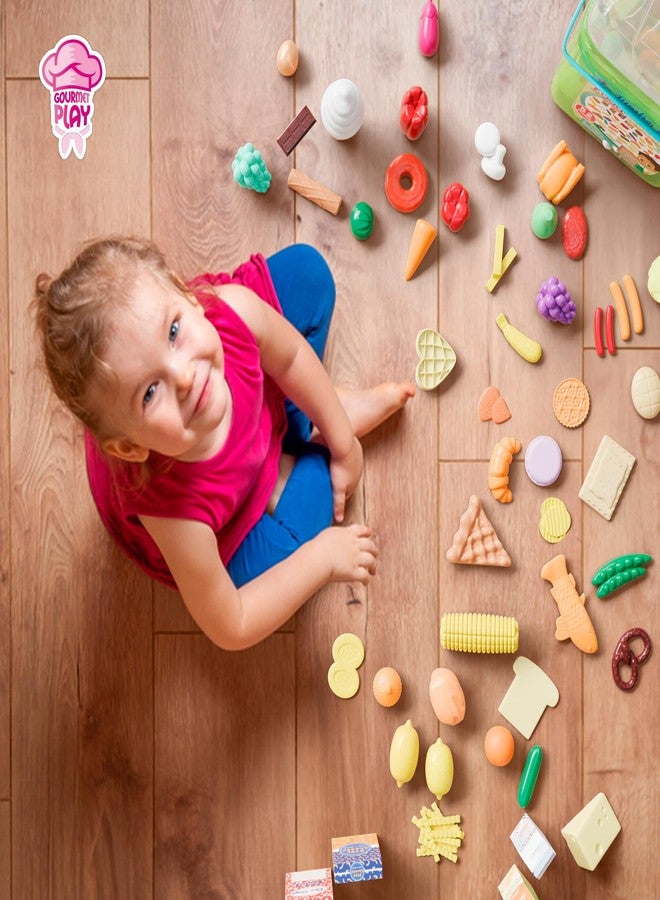 Lollipop Pretend Food Supermarket Set - 52-Piece Jumbo Bucket of Gourmet Play Food for Kids 3+, Ideal for Imaginative Play and Learning, Includes Variety of Realistic Food Items - Image 3