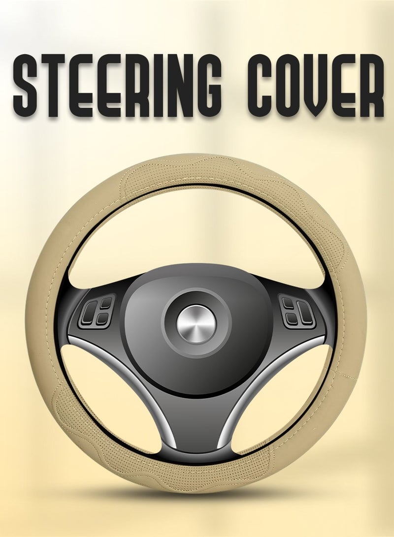 MOB Car Steering Cover PU Leather Smooth And Better Grip Steering Cover - Image 1
