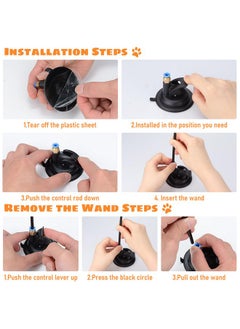 Oziral Oziral Cat Feather Toys, 10PCS Cat Toys with Super Suction Cup, Detachable 2PCS Cat Wand Toys & 6PCS Replacement Teaser Refills with Bell, Interactive Cat Toy for Indoor Cats Kitten Play Exercise  - Image 5