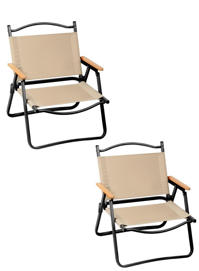 كرسي تخييم قابل للطي في الهواء الطلق خفيف الوزن قابل للحمل في الهواء الطلق للنزهات كرسي الشاطئ للتخييم والتنزه والنزهات والمناسبات الخارجية - Image 1