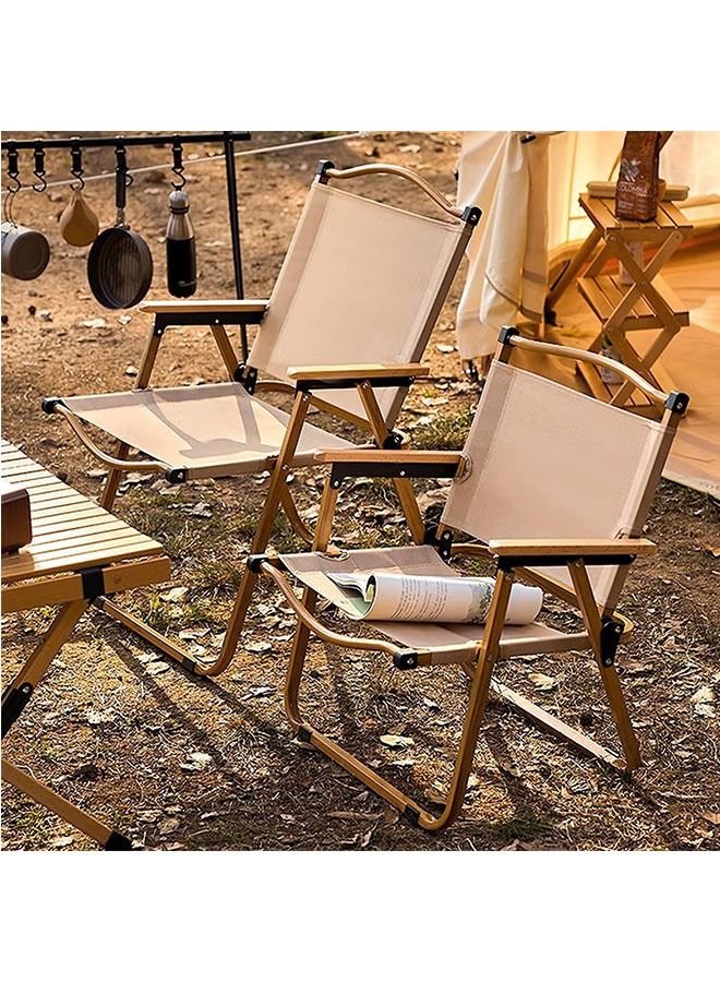 كرسي تخييم قابل للطي في الهواء الطلق خفيف الوزن قابل للحمل في الهواء الطلق للنزهات كرسي الشاطئ للتخييم والتنزه والنزهات والمناسبات الخارجية - Image 3