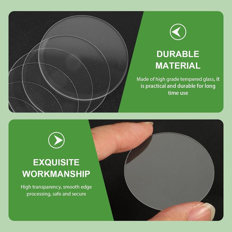 9pcs Universal round Smartwatch Screen Protector Set, Tempered Glass Protective Film for 35mm-43mm Watch Screen, Wear-resistant, Scratch-resistant HD Cover for Smartwatch - Image 5