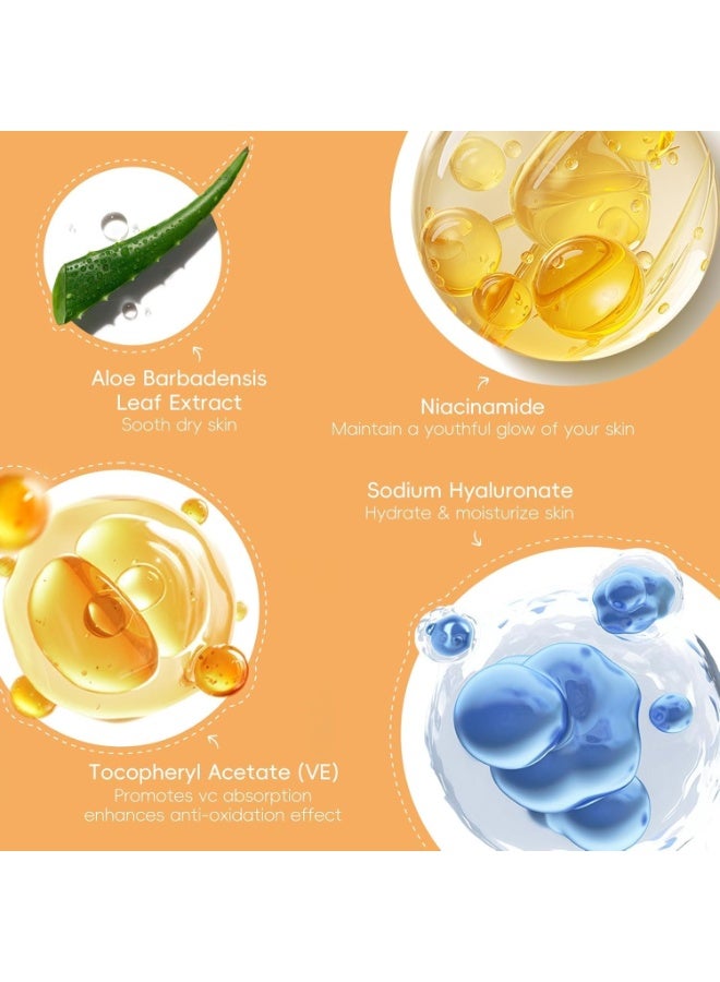 QUIYUM Vitamin C turmeric skin care set,5 Piece Gentle Skin - Turmeric Cleanser,Toner,Serum,Eye Cream,Moisturizer,to Cleanses, Soothing, Hydrating Skin, Skin Care Set for All Skin Type - Image 5