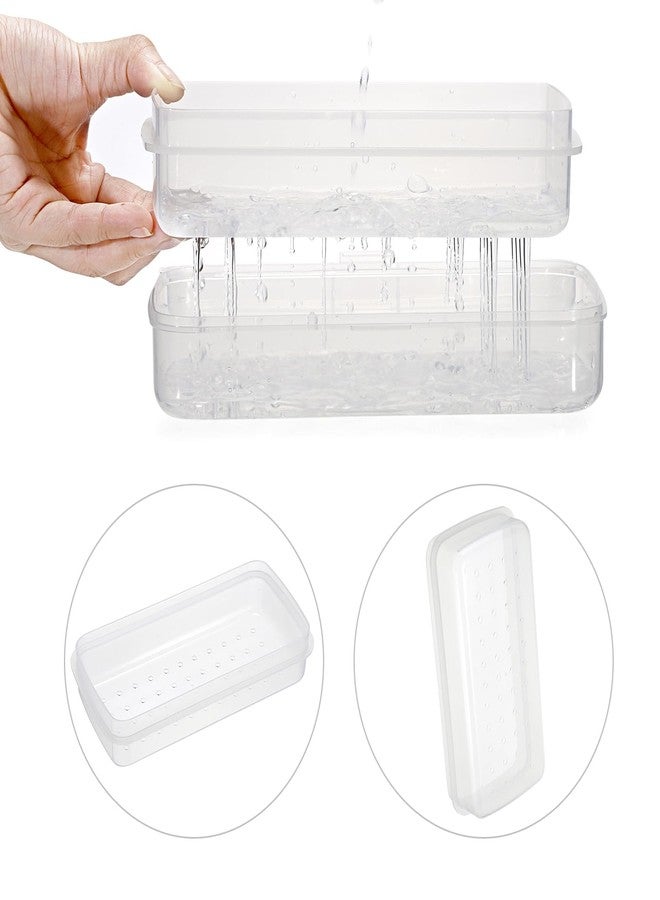 JUXYES Plastic Sterilizing Tray for Nail Art Accessories Tools, Portable Nail Art Tool Sterilizer Tray with Strainer, Fully Transparent Storage Box Organizer for Tweezer, Manicure Tools - Image 5