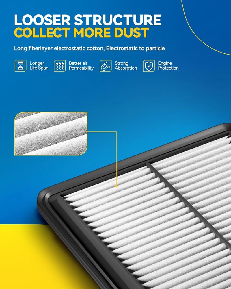 PHILTOP Engine Air Filter CA12057 for Hyundai Elantra, Kona & Kia Forte - Image 2