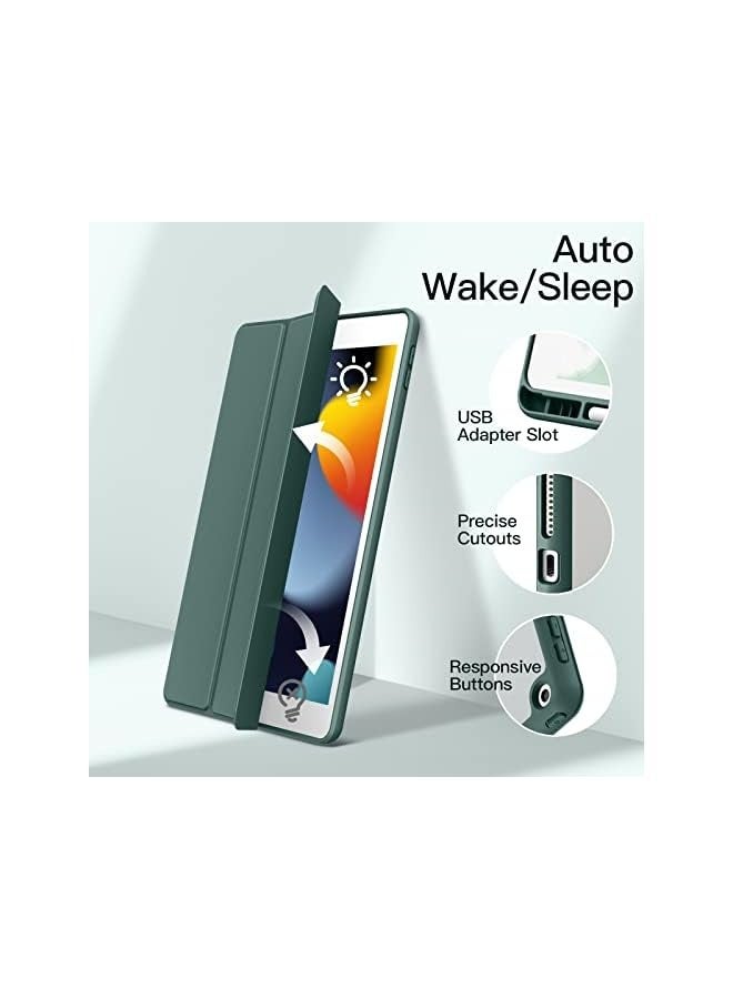 Jetech Case for iPad 10.2-Inch (9th/8th/7th Generation, 2021/2020/2019) with Pencil Holder, Clear Transparent Back Shell Slim Stand Shockproof Tablet Cover, Auto Wake/Sleep (Misty Blue) - Image 5