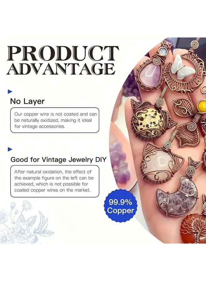 1 لفة سلك نحاسي نقي صلب ناعم بقطر 2 مم وطول 32 قدم للإلكترونيات وصناعة المجوهرات - Image 3