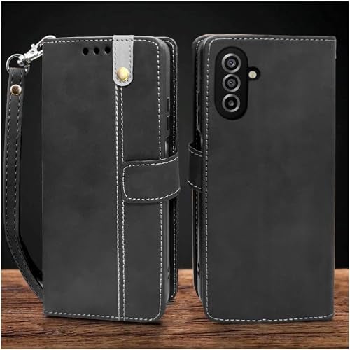 Excelsior Flip Cover for Samsung Galaxy A17, F17 | Premium PU Leather | Full Protection (Black) - Image 1