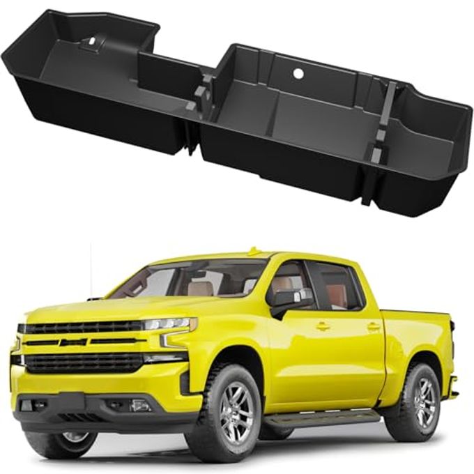 KINGGERI Under Seat Storage Boxes Compatible With 2019-2026 Chevy Chevrolet Silverado 1500/Gmc Sierra 1500, 2020-2026 Silverado/Sierra 2500Hd/3500Hd | Double & Crew Cab Rear Underseat Organizer Box - Image 4