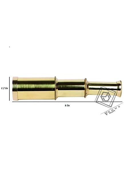 NORVILLE NORVILLE Handmade Brass Mini Telescope with Wooden Box Nautical Collectible Gift  - Image 2