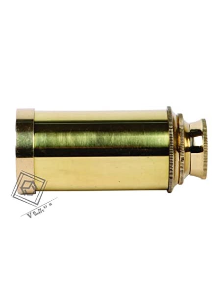 NORVILLE NORVILLE Handmade Brass Mini Telescope with Wooden Box Nautical Collectible Gift  - Image 3