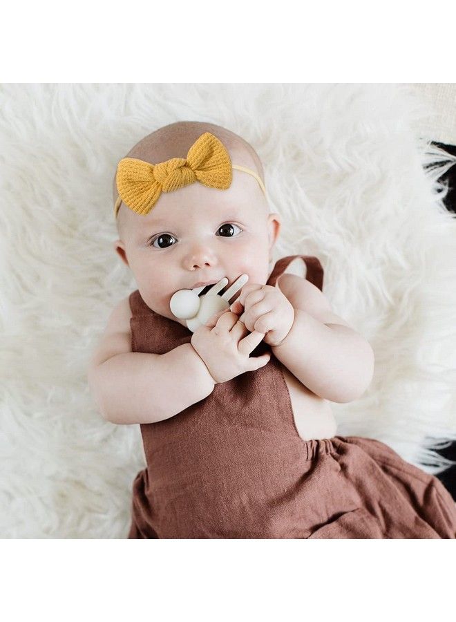 jollybows 20Pcs 3.2" Baby Girls Waffle Headbands Hair Bows Stretchy Nylon Hairbands For Newborn Infant Toddler Hair Accessories - Image 5