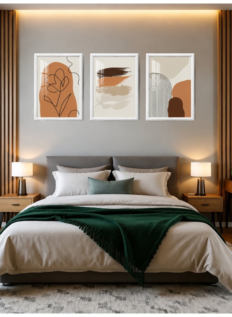 Nordic living room decoration painting modern minimalist sofa background wall hanging painting dining room wall triple mural bedroom wall painting - Image 4
