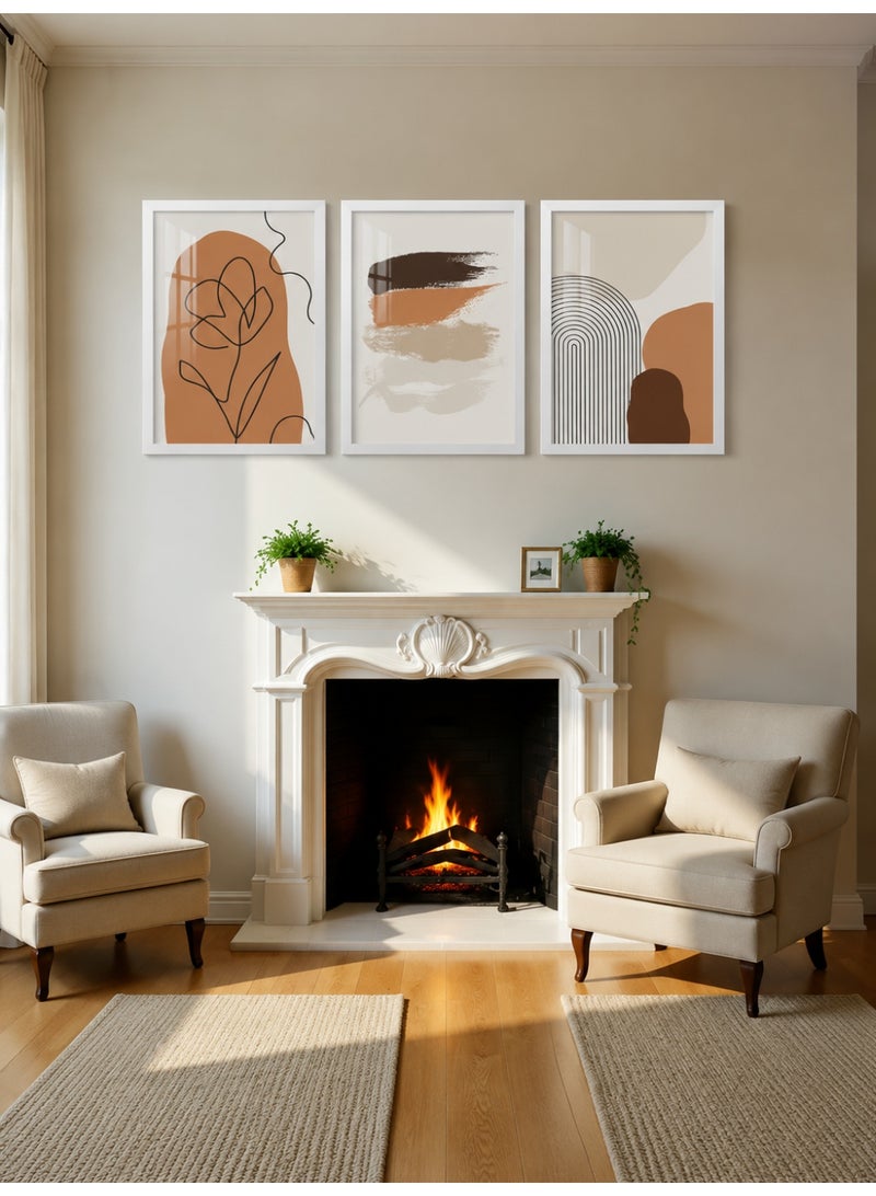 Nordic living room decoration painting modern minimalist sofa background wall hanging painting dining room wall triple mural bedroom wall painting - Image 5
