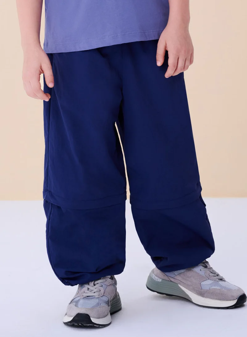 Men’s Relaxed Straight Nylon Convertible Pants with Elastic Waist