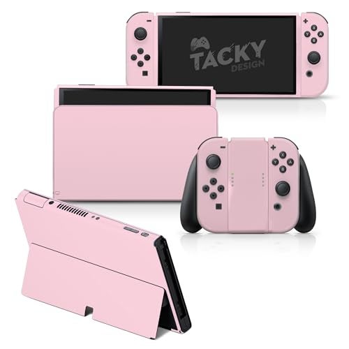 Tacky Design Solid Skin Compatible with Nintendo Switch 2 Skin Wrap Cover, Classic wrap for Switch 2 Cover, Premium 3M Vinyl (Blossom Pink, Switch 2) - Image 1