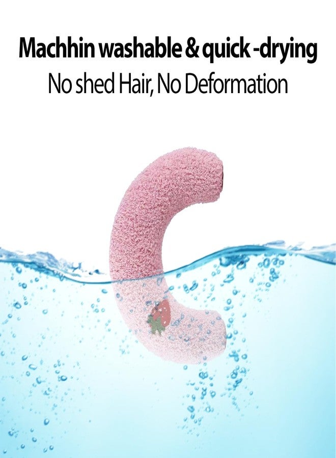 AdoPet U-Shaped Calming Pillow for Cats and Dogs - Super Soft Plush Fabric, Cozy Headrest, Neck Support for Deep Sleep, Kitten Headrest, Pet Bed (Pink) - Image 5