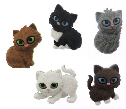 Dress It Up Kitten Kaboodle Buttons by Dress It Up Buttons and Embellishments 