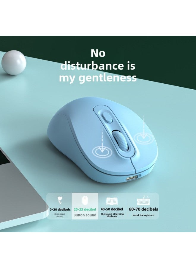 Direct Sales RecharGeable Wireless Mouse Silent Bluetooth 2.4G Dual-mode Suitable For Apple Huawei Office Notebook-Color:2.4G Battery Version Green (brinG Your Own Battery)  - Image 3