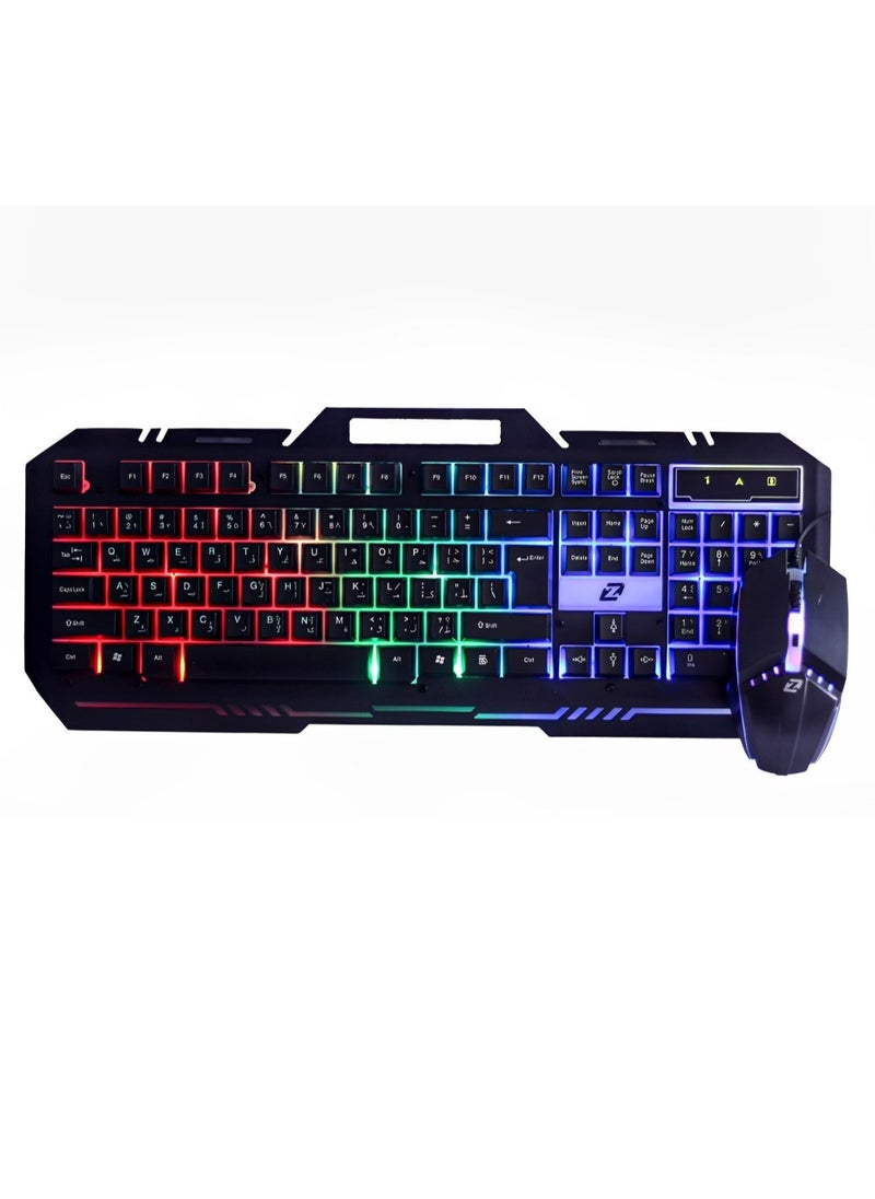 Zero - ZR-6806 Wired Keyboard & Mouse , High Quality Standard & Reliable Keyboard ( Black) - Image 1