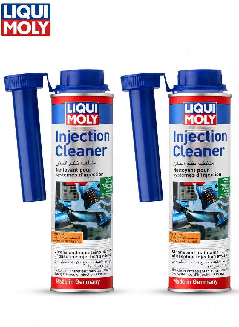 LIQUI MOLY 2 PCS Injection Cleaner 300ml Petrol Fuel System Additive, Gasoline Injector Cleaner for Injection System, Intake Valves, Spark Plugs & Combustion Chamber, Engine Fuel System Care, LIQUI MOLY (Germany) - Image 1