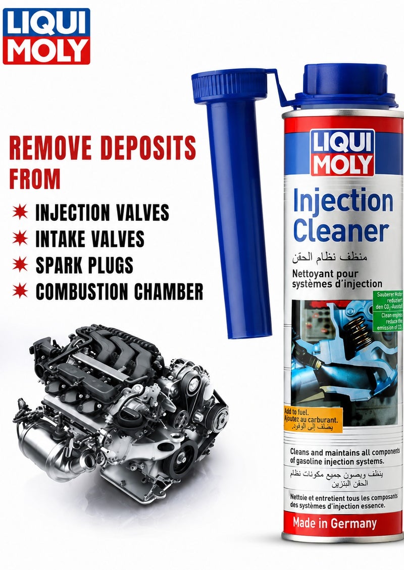 LIQUI MOLY 2 PCS Injection Cleaner 300ml Petrol Fuel System Additive, Gasoline Injector Cleaner for Injection System, Intake Valves, Spark Plugs & Combustion Chamber, Engine Fuel System Care, LIQUI MOLY (Germany) - Image 3