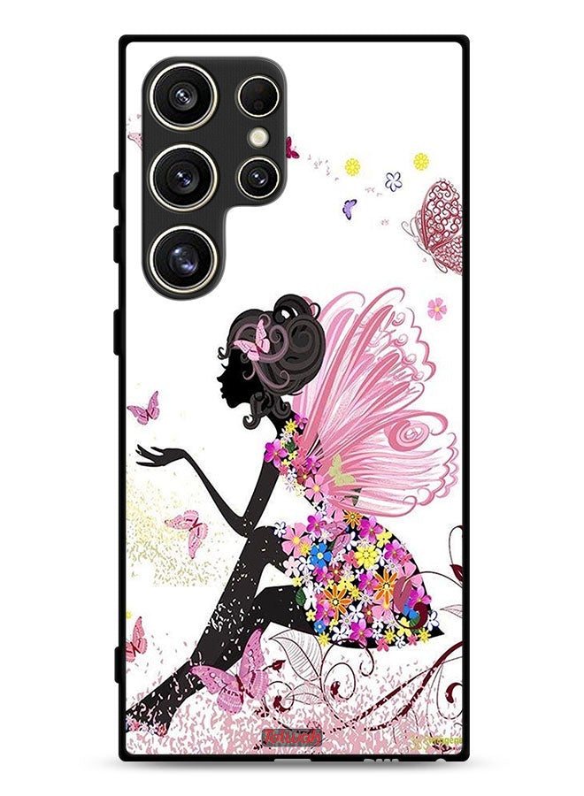 Tolwak Samsung Galaxy S24 Ultra 5G Protective Case Cover Butterfly Girl Artwork  - Image 1