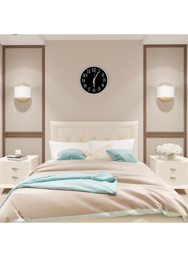 JoFomp Glow in The Dark Clock, 12" Non-Ticking Silent Luminous Wall Clock, Battery Operated Modern Quartz Clocks, Easy to Read for Home Kitchen Office Bedroom - Image 4
