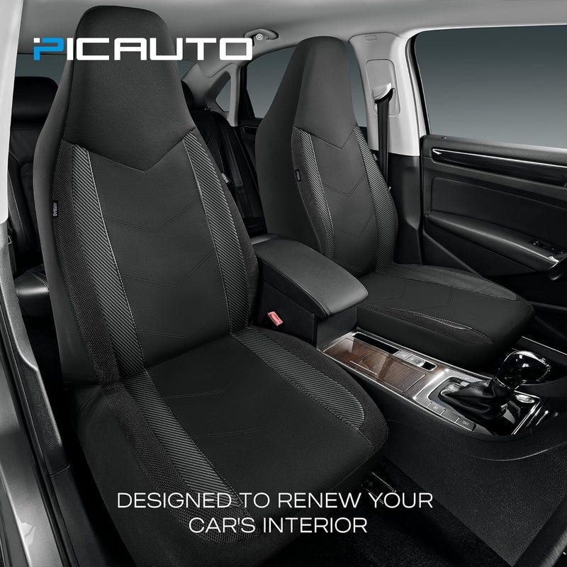 PIC AUTO High Back Car Seat Covers - Black - Image 2