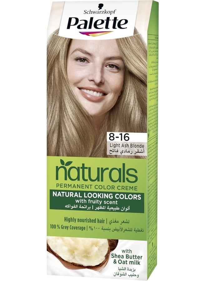 Palette Permanent Naturals Color Creme, 8-16, Light Ash Blonde - Image 1