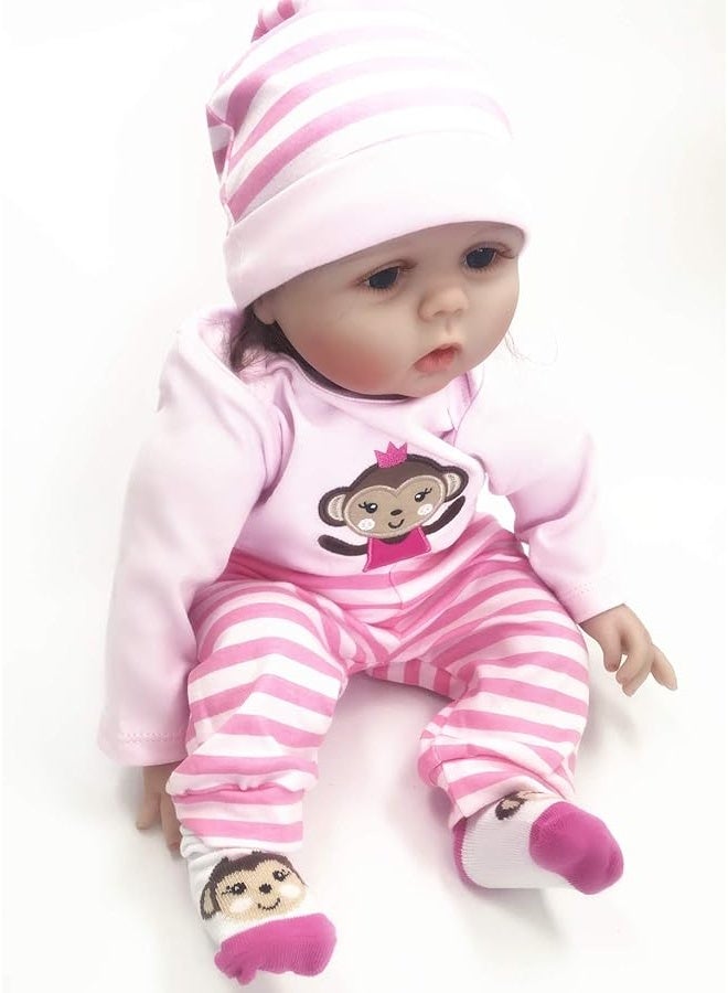 Tatu Reborn Baby Girl Doll Clothes 20-22 Inches Newborn Baby Girl 4 Pieces Accessories Set - Image 3