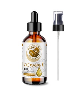 Bella Terra Oils Bella Terra Oils  Organic Vitamin E Oil 2oz  Celebrate Natural Organic Vitamin Es NutrientRich Legacy DAlpha Tocopherol Derived A MustHave for Luxurious Skin 