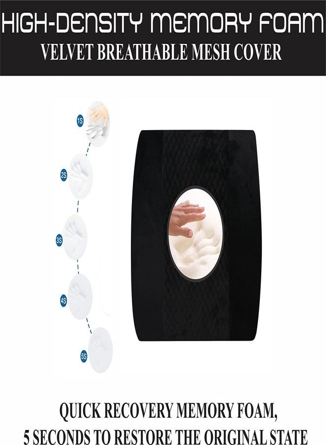 ABLE L4 Backrest Memory Foam Cushion Designed for Lumbar Support and Back Pain Relief. for Office Chair, Study Chair and Car Seat with Adjustable Belt and Breathable and Washable Cover. (Black) - Image 3