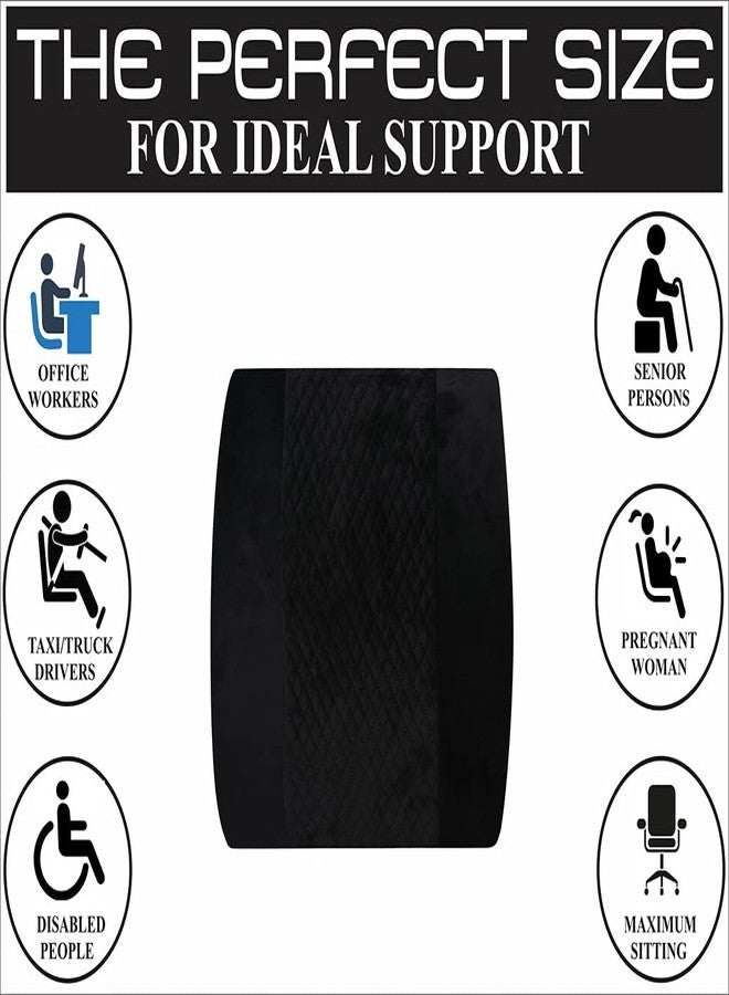 ABLE L4 Backrest Memory Foam Cushion Designed for Lumbar Support and Back Pain Relief. for Office Chair, Study Chair and Car Seat with Adjustable Belt and Breathable and Washable Cover. (Black) - Image 4