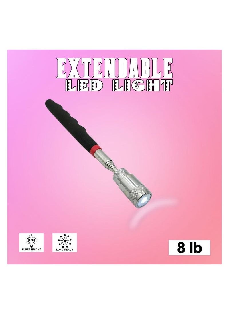 DEFAONS DEFAONS Lighted Magnetic Pickup Tool Expandable Telescopic Handle Upto 31 Super Strong Magnet Pickup Capacity 8 lbs  - Image 1
