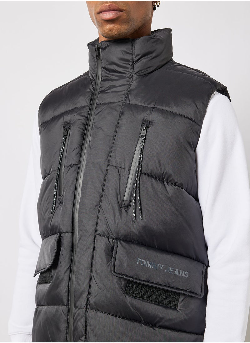 TOMMY JEANS - Asymmetric Down Quilted Vest - Image 1