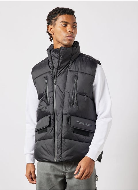 Asymmetric Down Quilted Vest