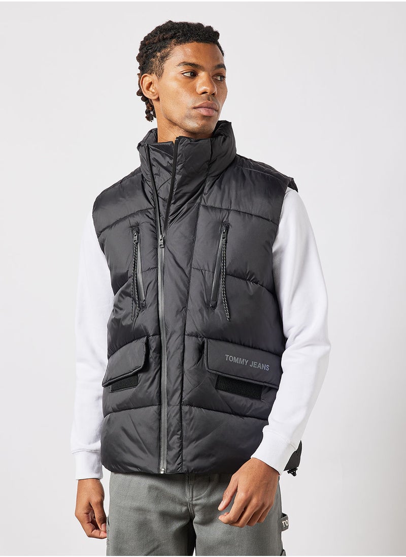 TOMMY JEANS - Asymmetric Down Quilted Vest - Image 1