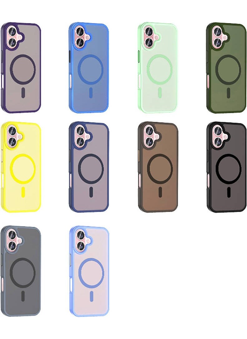 Rona Store - iPhone 16 Case Magsafe Charging Matte Back Surface Zore Sio Cover-Light Green - Image 1