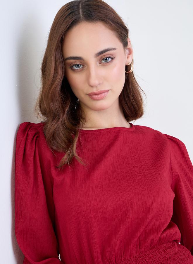 ستايلي فستان ميدي بأكمام طويلة - Image 4