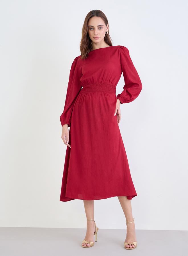 ستايلي فستان ميدي بأكمام طويلة - Image 3