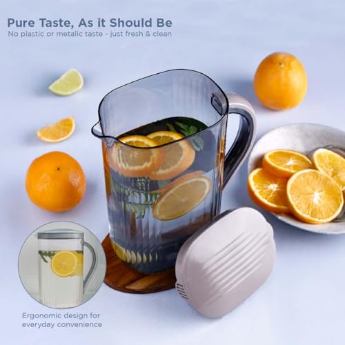 Ganesh Aura Water Jug Plastic, Bpa Free Food Grade Jug with Lid, Kitchen Accessories Items, Jug for Serving Water, Juices, Beverages, Milk - 500ml (Transparent) - Image 5