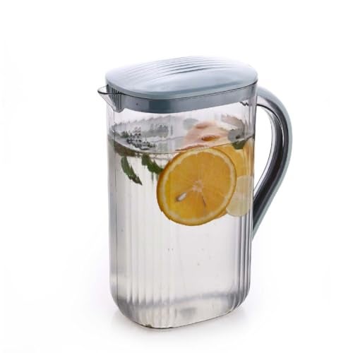 Ganesh Aura Water Jug Plastic, Bpa Free Food Grade Jug with Lid, Kitchen Accessories Items, Jug for Serving Water, Juices, Beverages, Milk - 500ml (Transparent) - Image 1