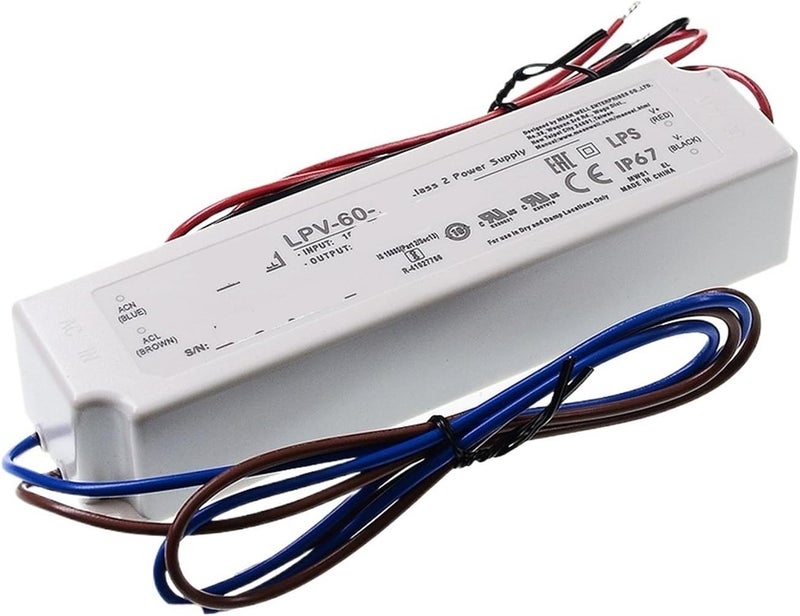 LPV 60 12V 60W IP67 محول طاقة LED مقاوم للماء للإطارات الضوئية - Image 1