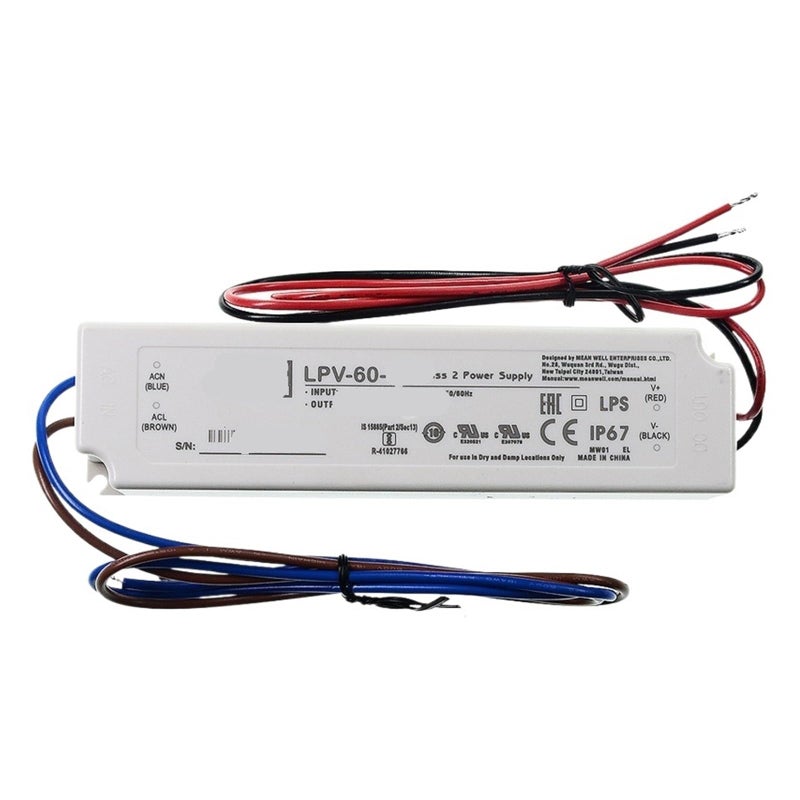 LPV 60 12V 60W IP67 محول طاقة LED مقاوم للماء للإطارات الضوئية - Image 4